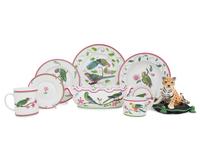 A Lynn Chase Parrots of Paradise Porcelain Dinner Service