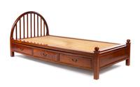 A Huanghuali Bed Height 35 x length 78 1/2 x width 39 5/8 inches.