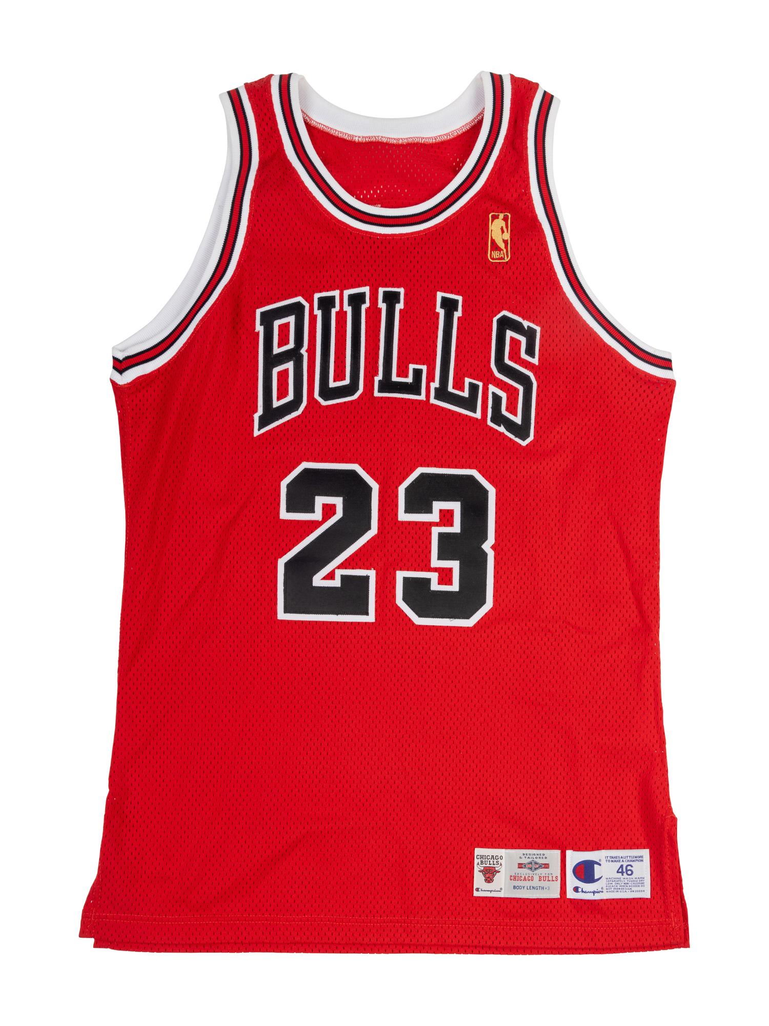 A 1996-97 Michael Jordan Chicago Bulls Game Issued Road Jersey