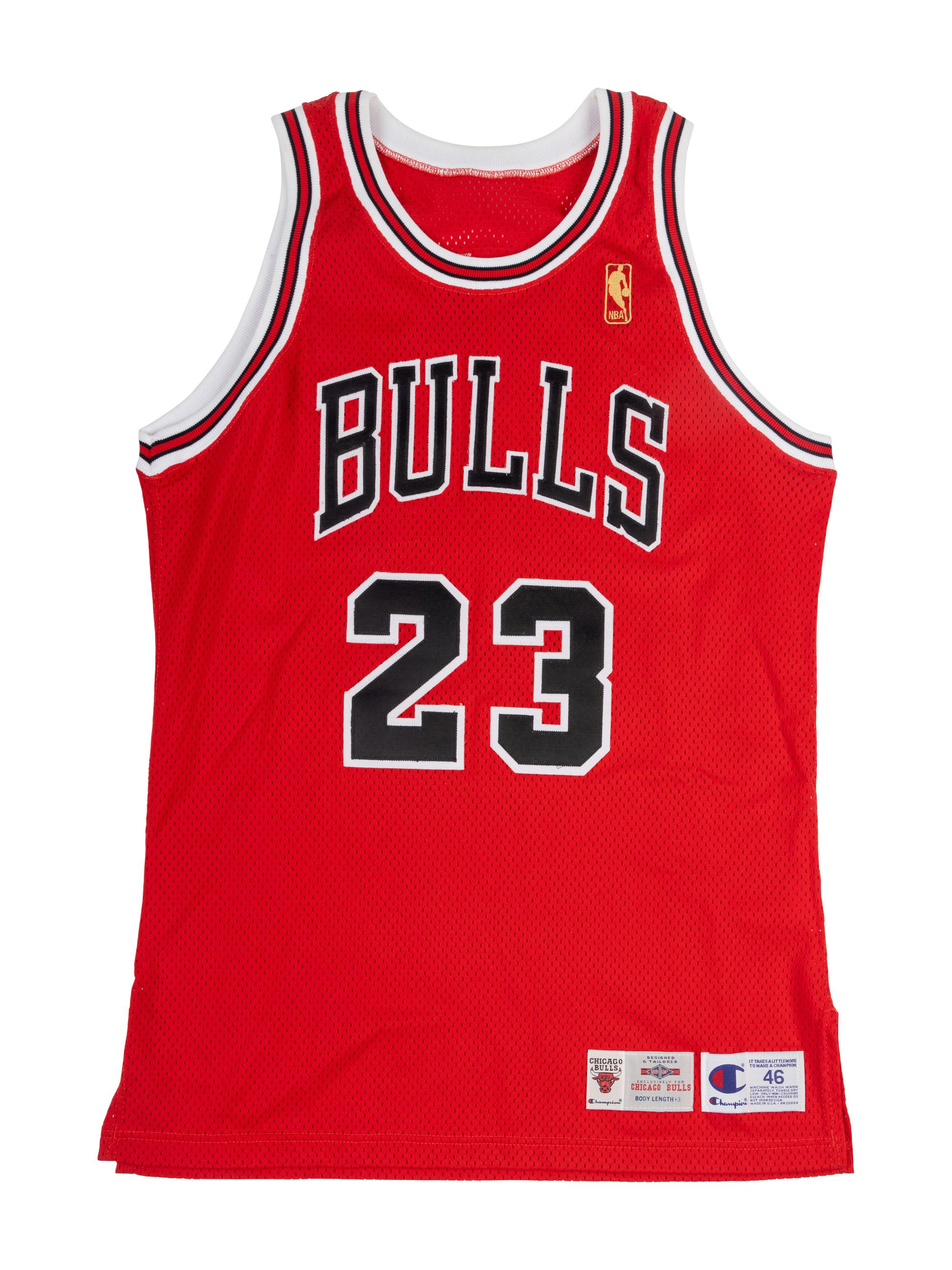 A 1996-97 Michael Jordan Chicago Bulls Game Issued Road Jersey