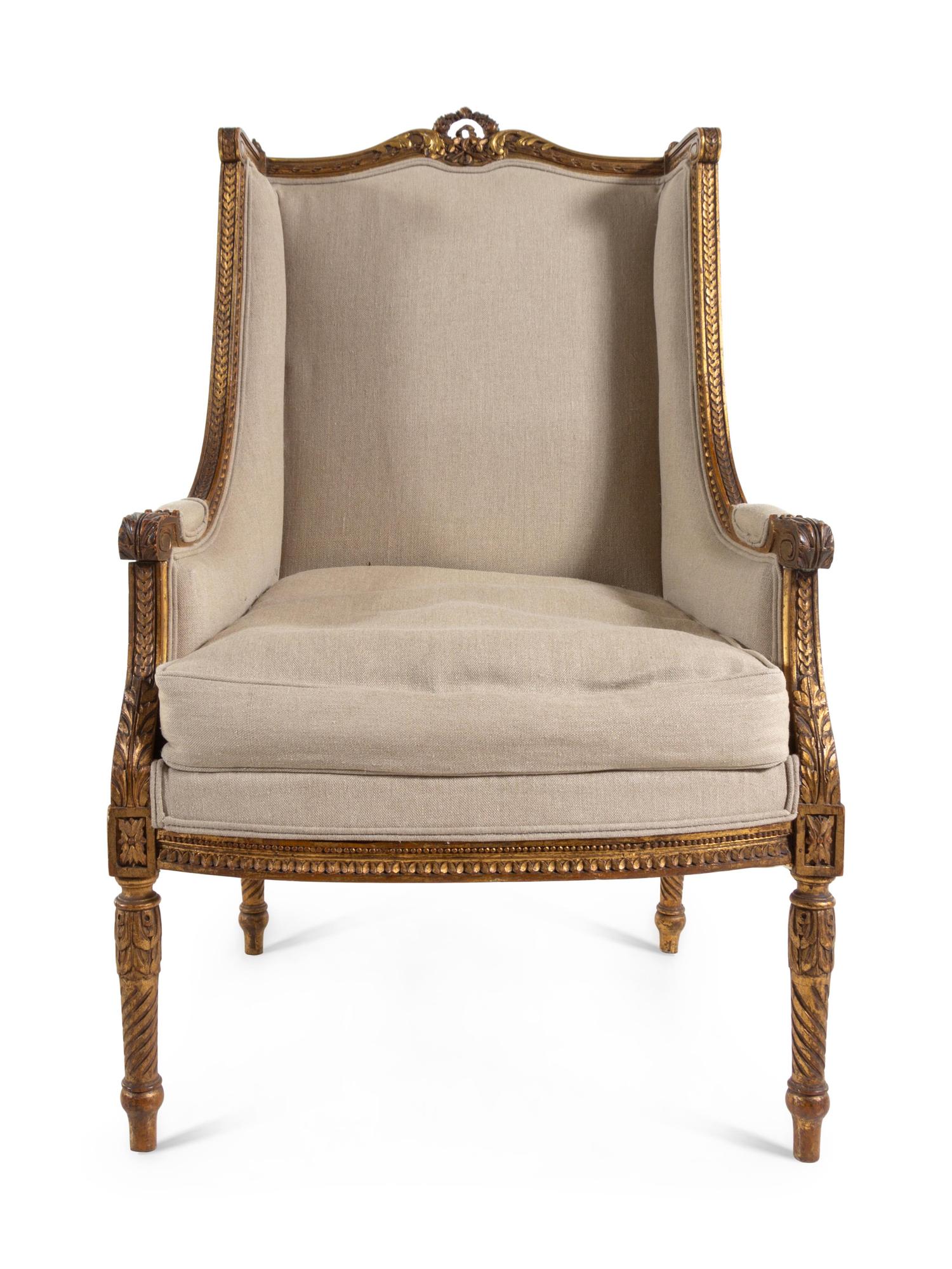 A Continental Giltwood Armchair