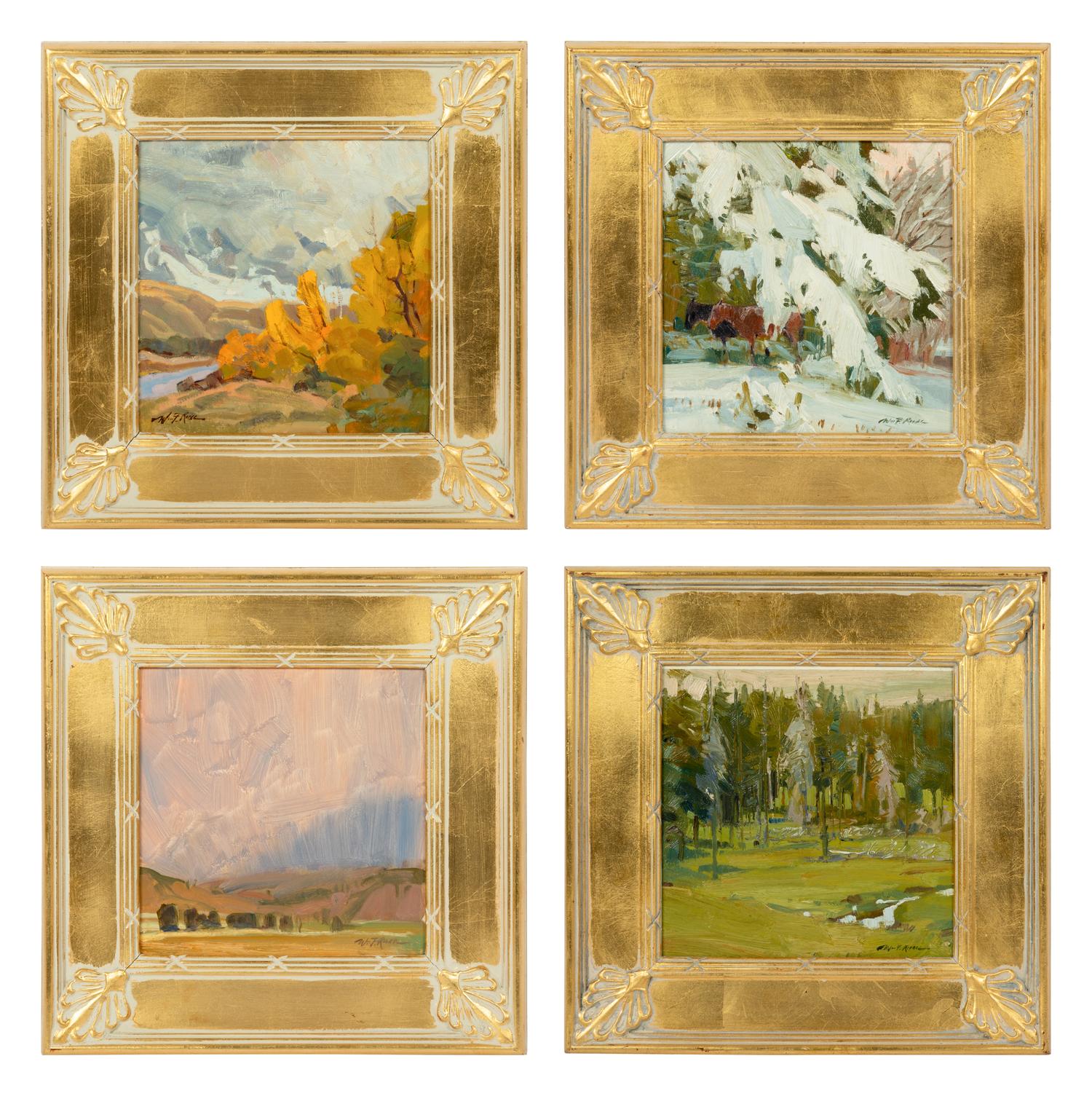 Four Works: Coming Storm, Shelter, As Brooke Make Rivers and Stormy Landscape