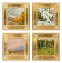 Four Works: Coming Storm, Shelter, As Brooke Make Rivers and Stormy Landscape
