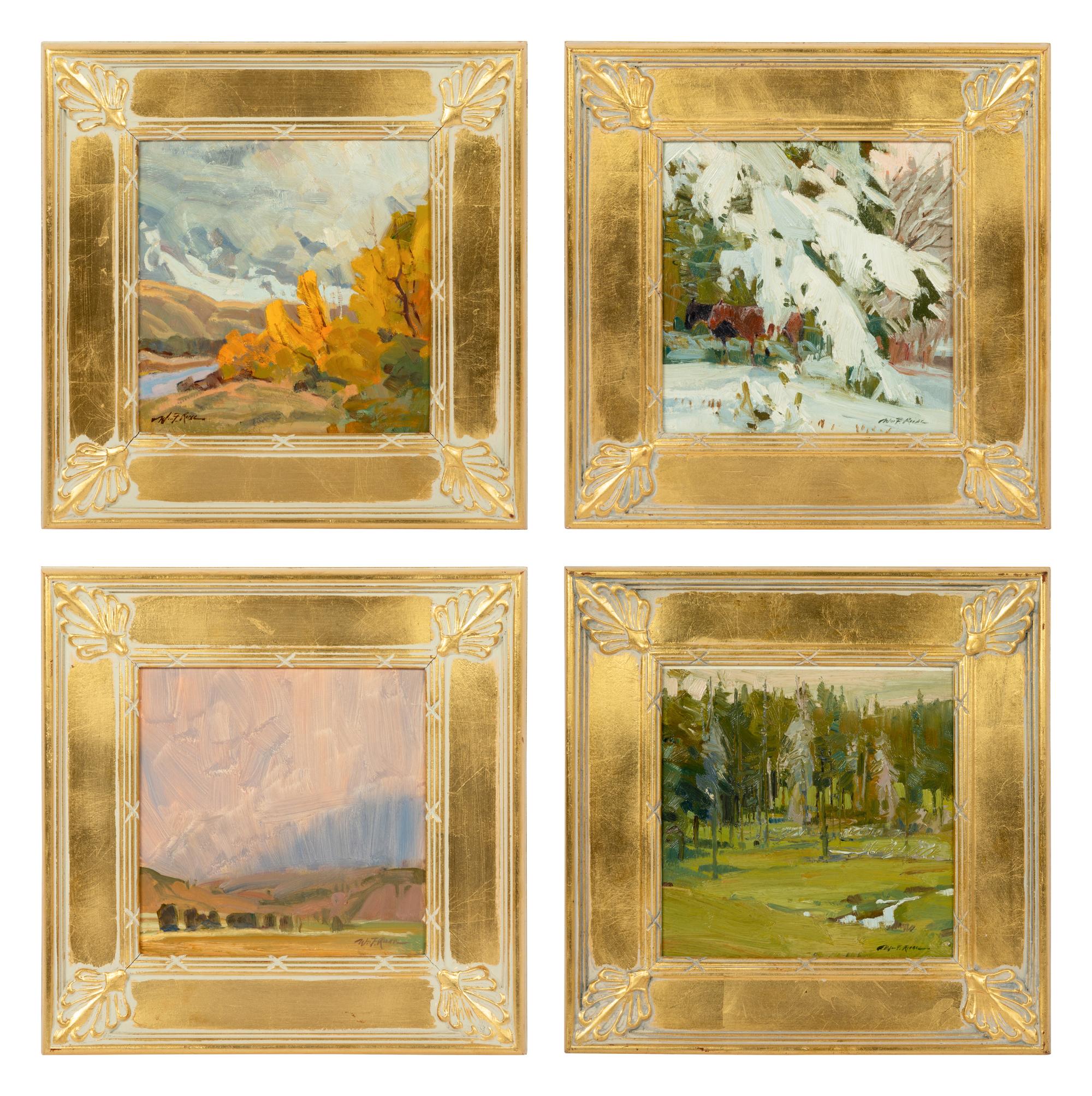 Four Works: Coming Storm, Shelter, As Brooke Make Rivers and Stormy Landscape