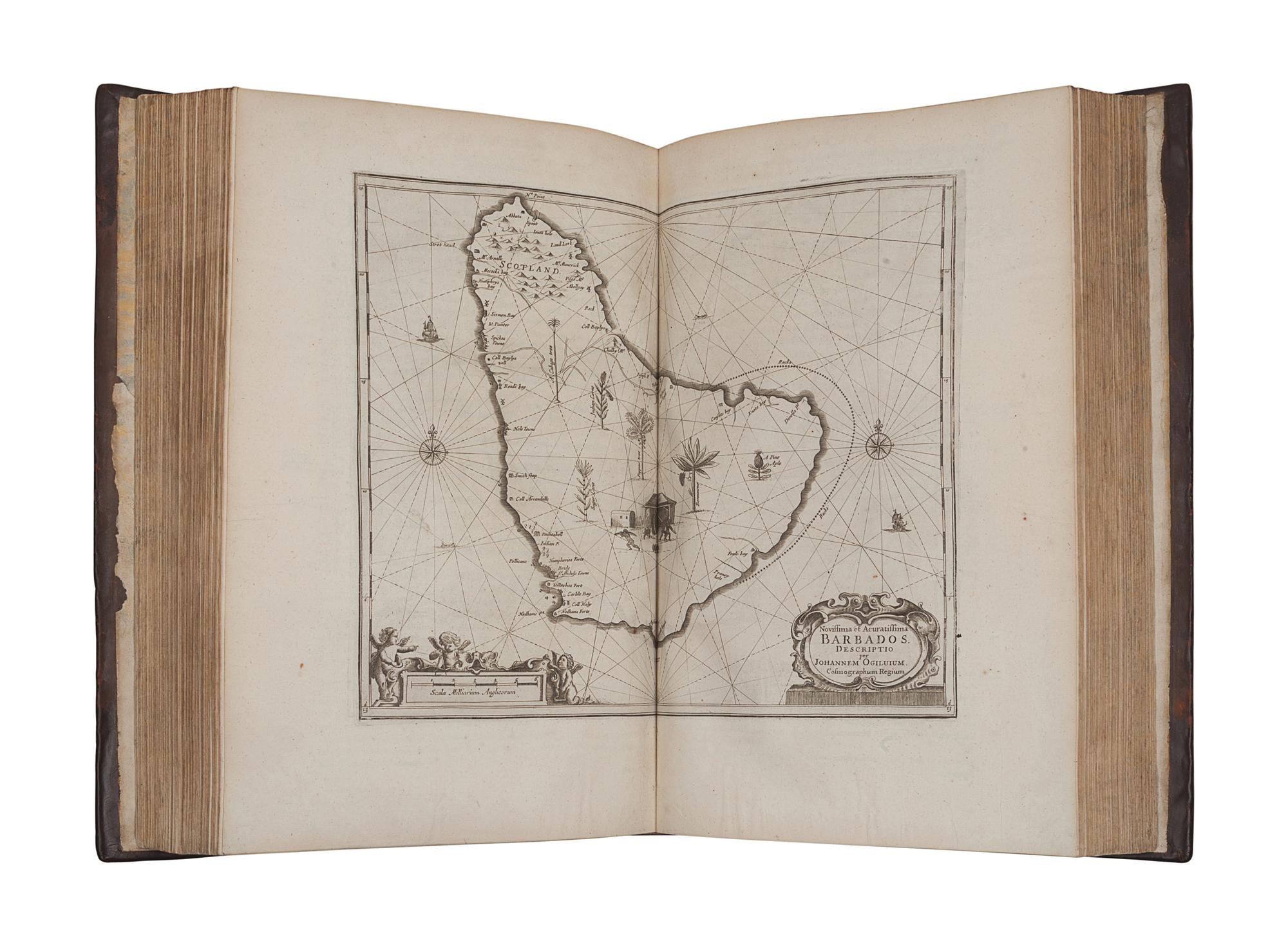 OGILBY, John (1600-1676), translator. [MONTANUS, Arnoldus (ca 1625-1683)]. America: being the latest, and most Accurate Description of the New World... Collected from most Authentick Authors, Augmented with later Observations, and Adorn'd with maps and Sculptures, by John Ogilby . London: Printed by the Author, 1671.