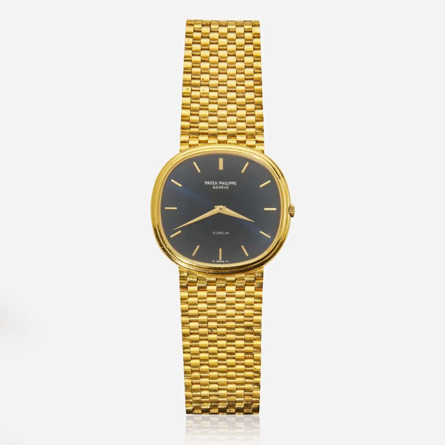 C. 1979 18K Men's Patek Philippe Gold Watch 3739/002 Jumbo Dial