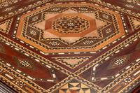 A Pair of Moorish Style Inlaid Mixed Wood Side Tables