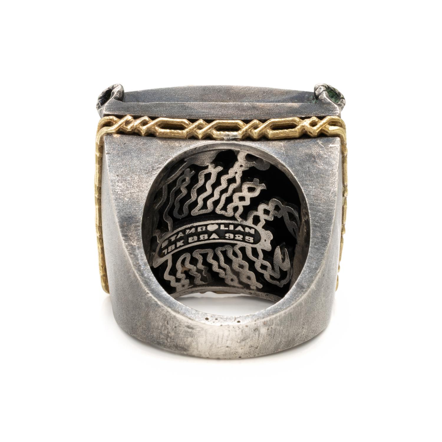 Stambolian, Sterling Silver and Yellow Gold Bracelet and Ring