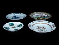 Four Chinese Export Porcelain Plates