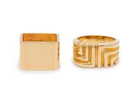 COLLECTION OF YELLOW GOLD RINGS