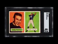 A 1957 Topps Johnny Unitas Rookie Football Card No. 138 (SGC 6 EX/NM)
