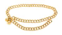A Chanel Goldtone Chain Link Belt.