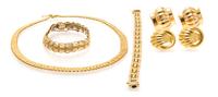 A Collection of Yellow Gold Jewelry, 60.20 dwts.