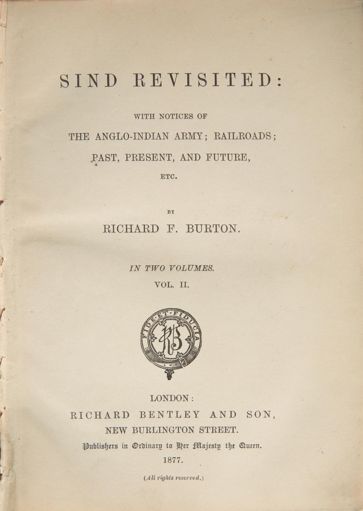 [Literature] Burton, Richard F. Group of Two Titles