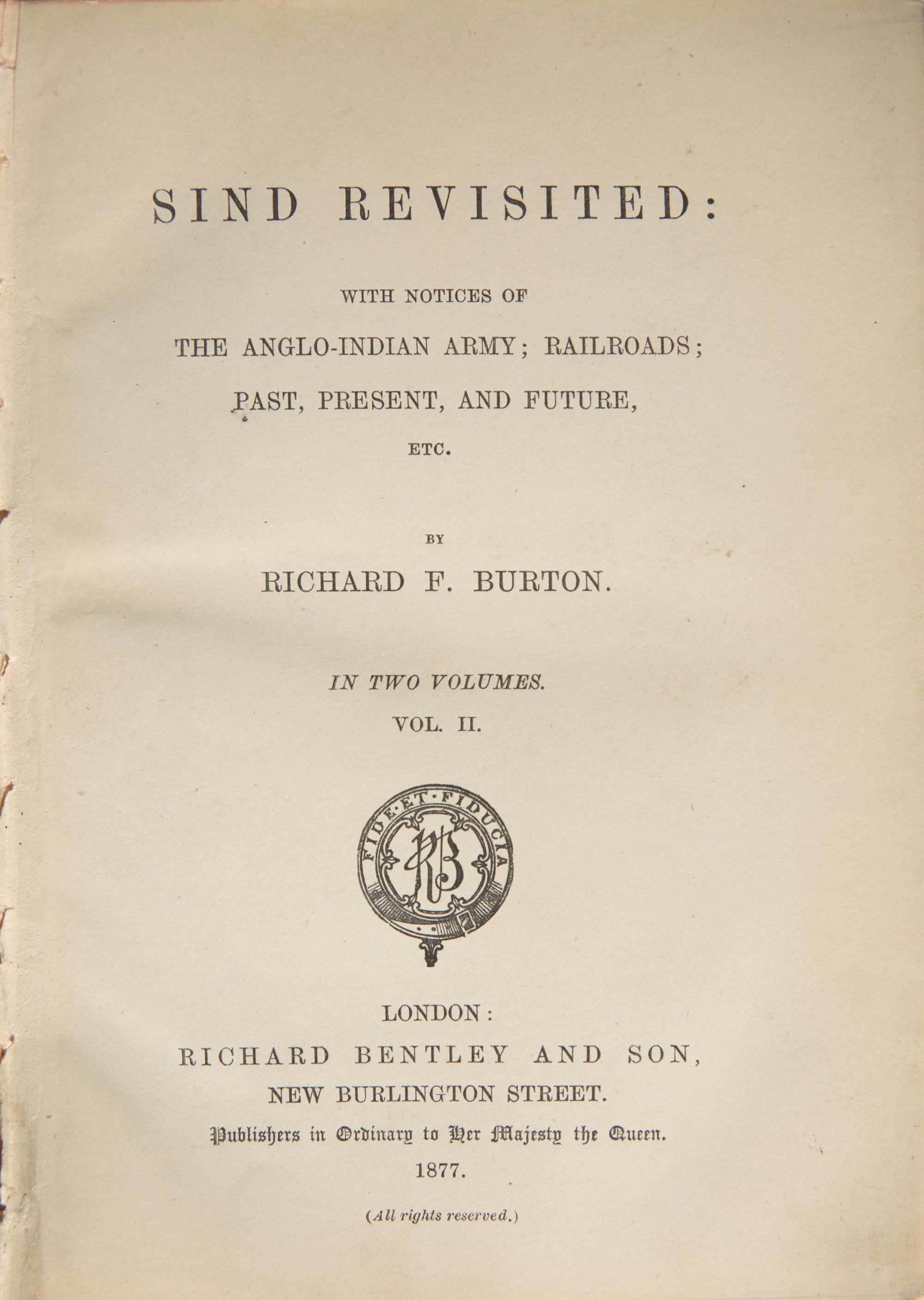 [Literature] Burton, Richard F. Group of Two Titles