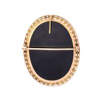 LOUIS ZOLLNER, ANTIQUE, ONYX CAMEO BROOCH