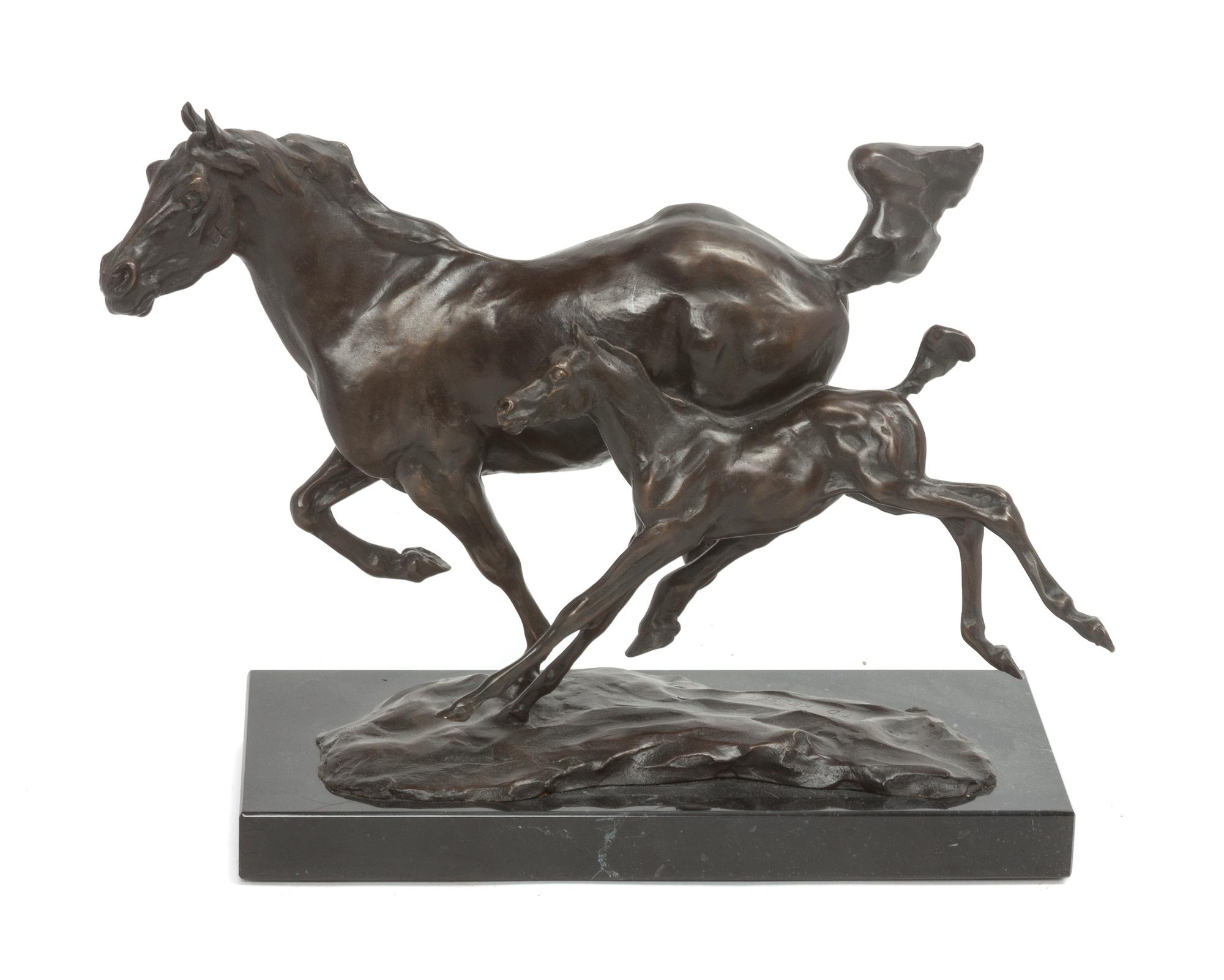 An American Bronze Figural Group Width 11 3/4 inches. — Terry Duen Kelsey (b. 1946)