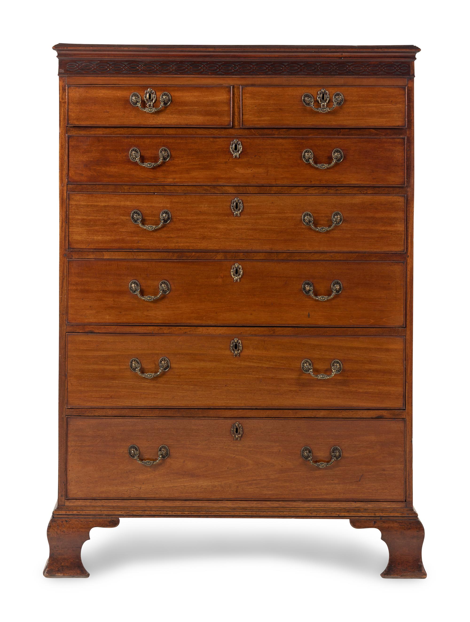A George III Mahogany High Chest of Drawers