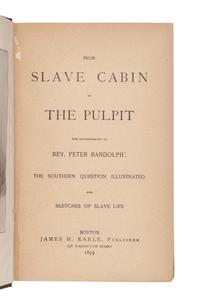[AFRICAN-AMERICAN NARRATIVE]. HENSON, Josiah (1789-1883). Truth Stranger than Fiction. Father Henson's Story of His Own Life. Boston and Cleveland: John P. Jewett and Company and Henry P. B. Jewett, 1858.