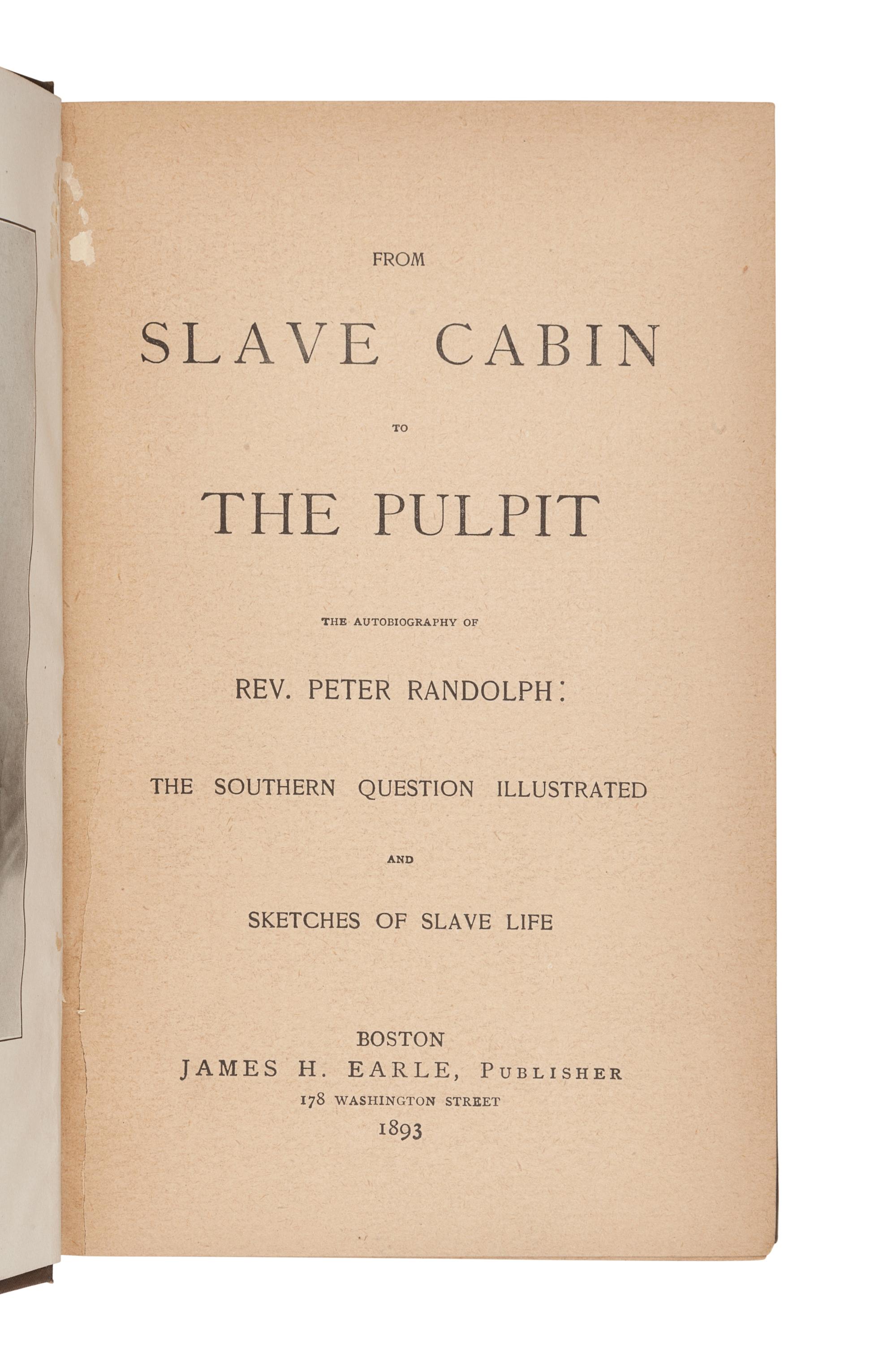 [AFRICAN-AMERICAN NARRATIVE]. HENSON, Josiah (1789-1883). Truth Stranger than Fiction. Father Henson's Story of His Own Life. Boston and Cleveland: John P. Jewett and Company and Henry P. B. Jewett, 1858.