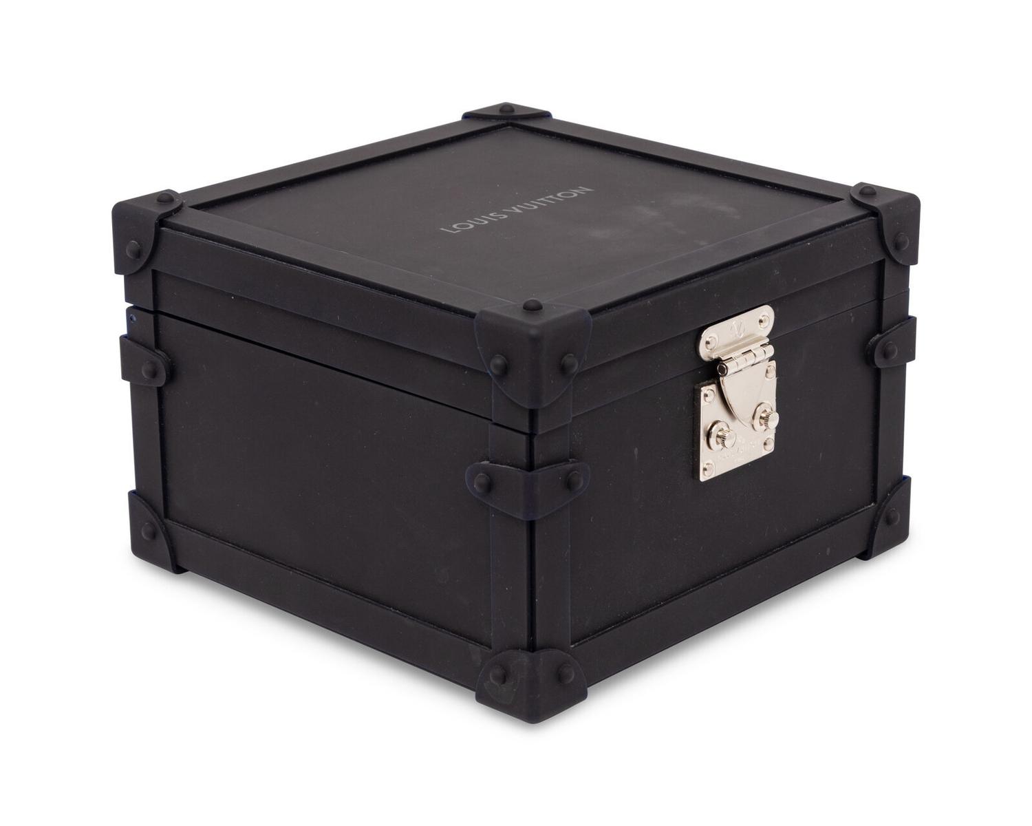LOUIS VUITTON, BLACK JEWELRY BOX