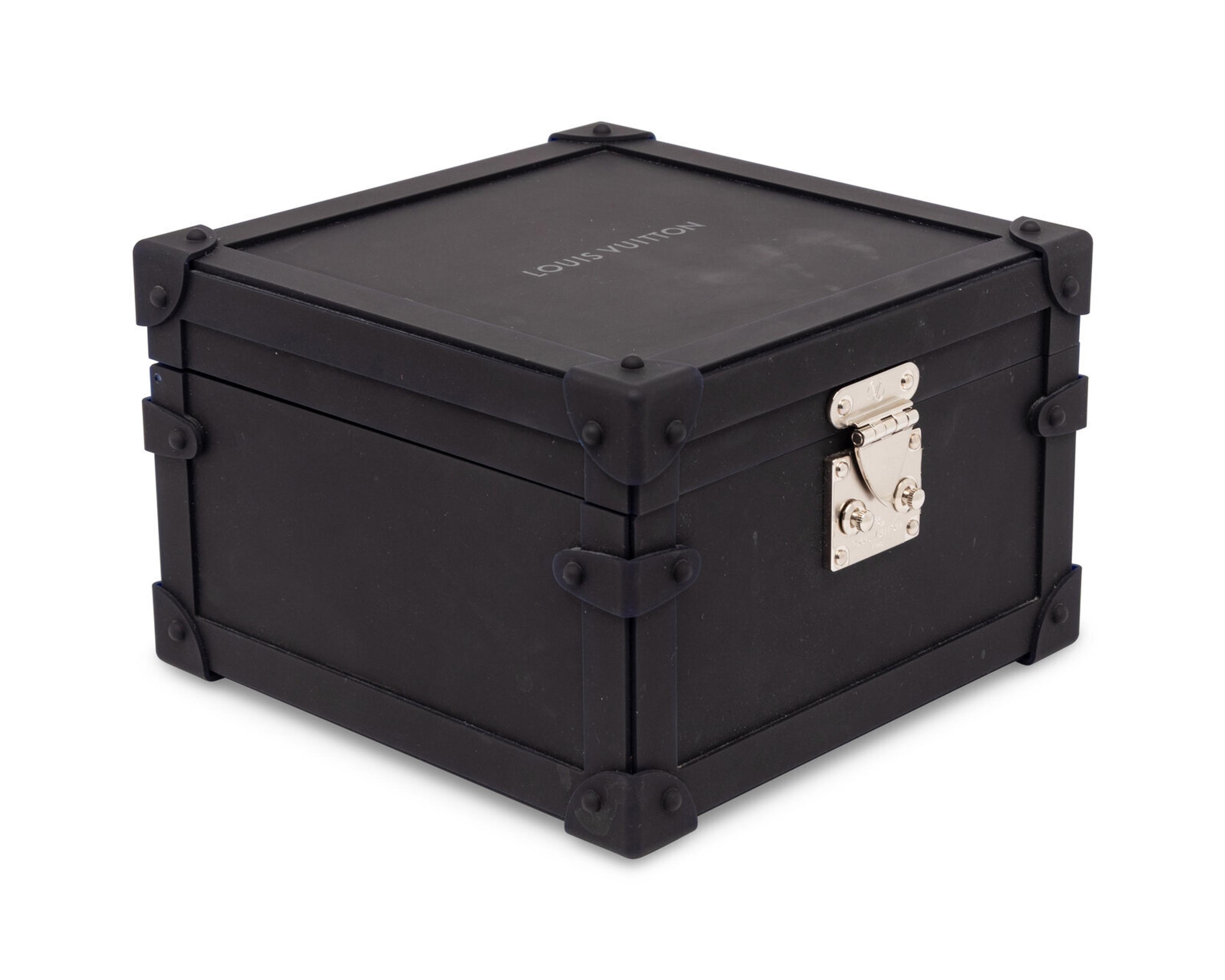 LOUIS VUITTON, BLACK JEWELRY BOX