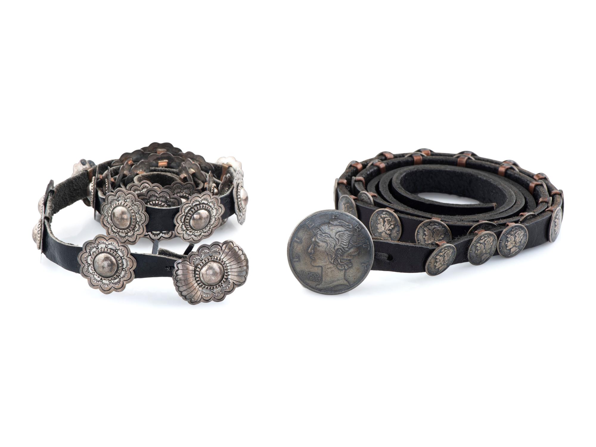 Navajo and Southwestern-style Silver Concha Belts