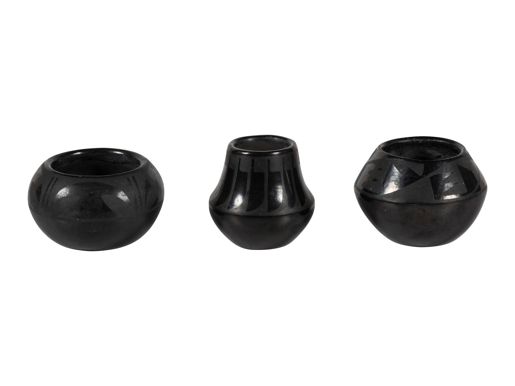 Blackware Pottery Jars