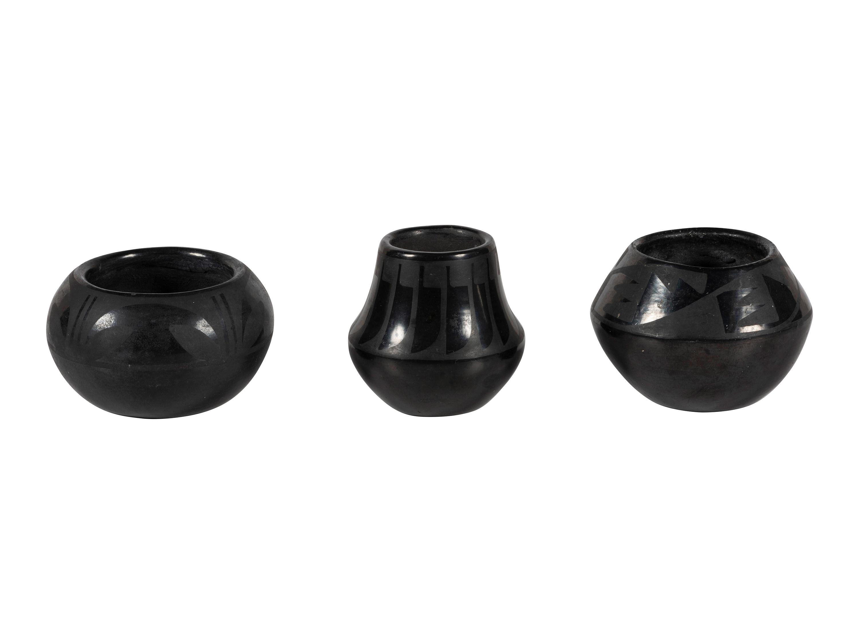 Blackware Pottery Jars