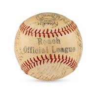 A 1941 New York Giants Team Signed Autograph Baseball Featuring Mel Ott (JSA Auction Letter),