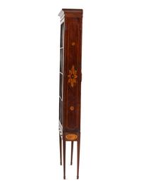 A Late George III Inlaid Mahogany Vitrine Cabinet