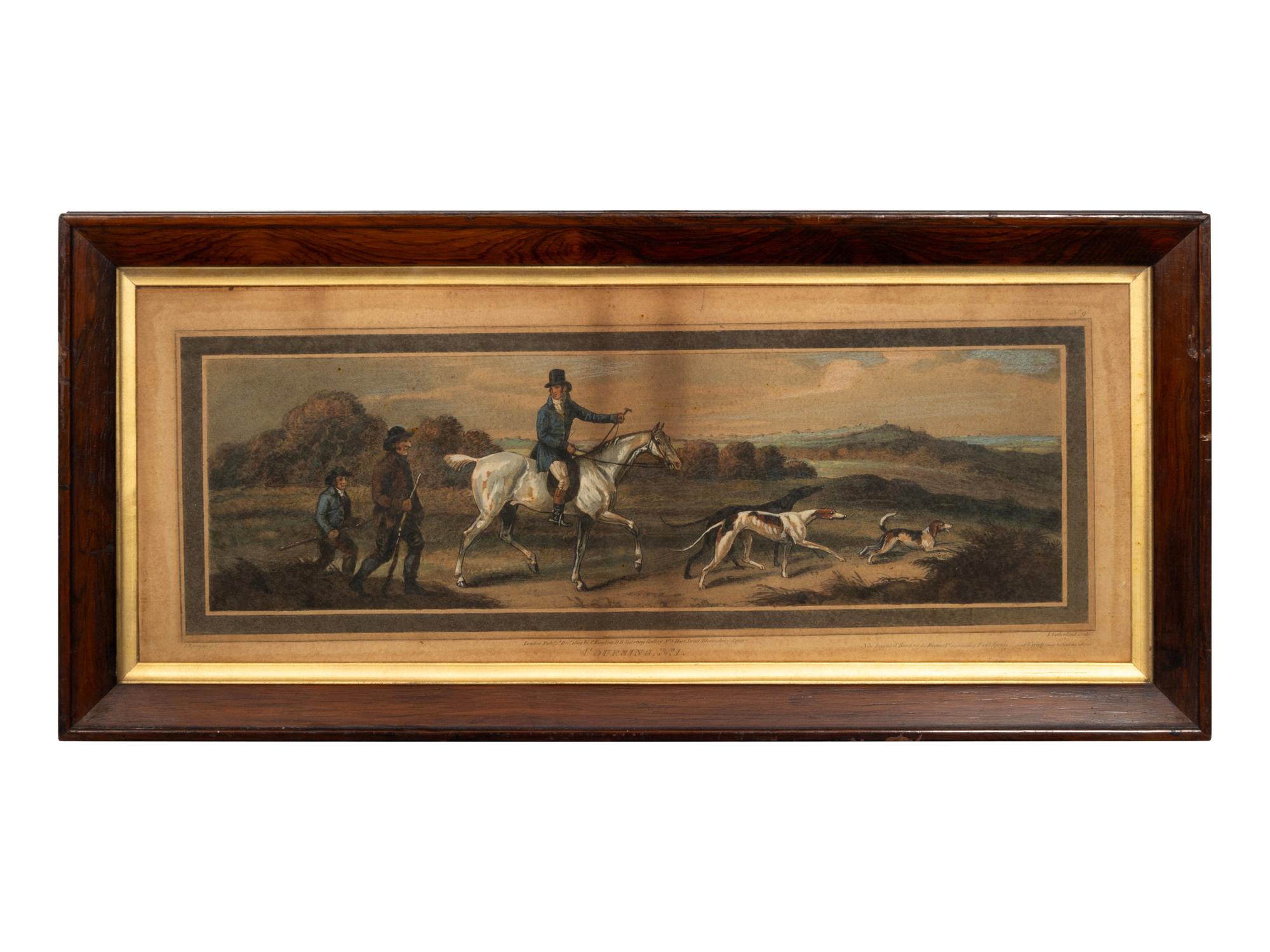 A Set of Sixteen English Hand-Colored Sporting Engravings