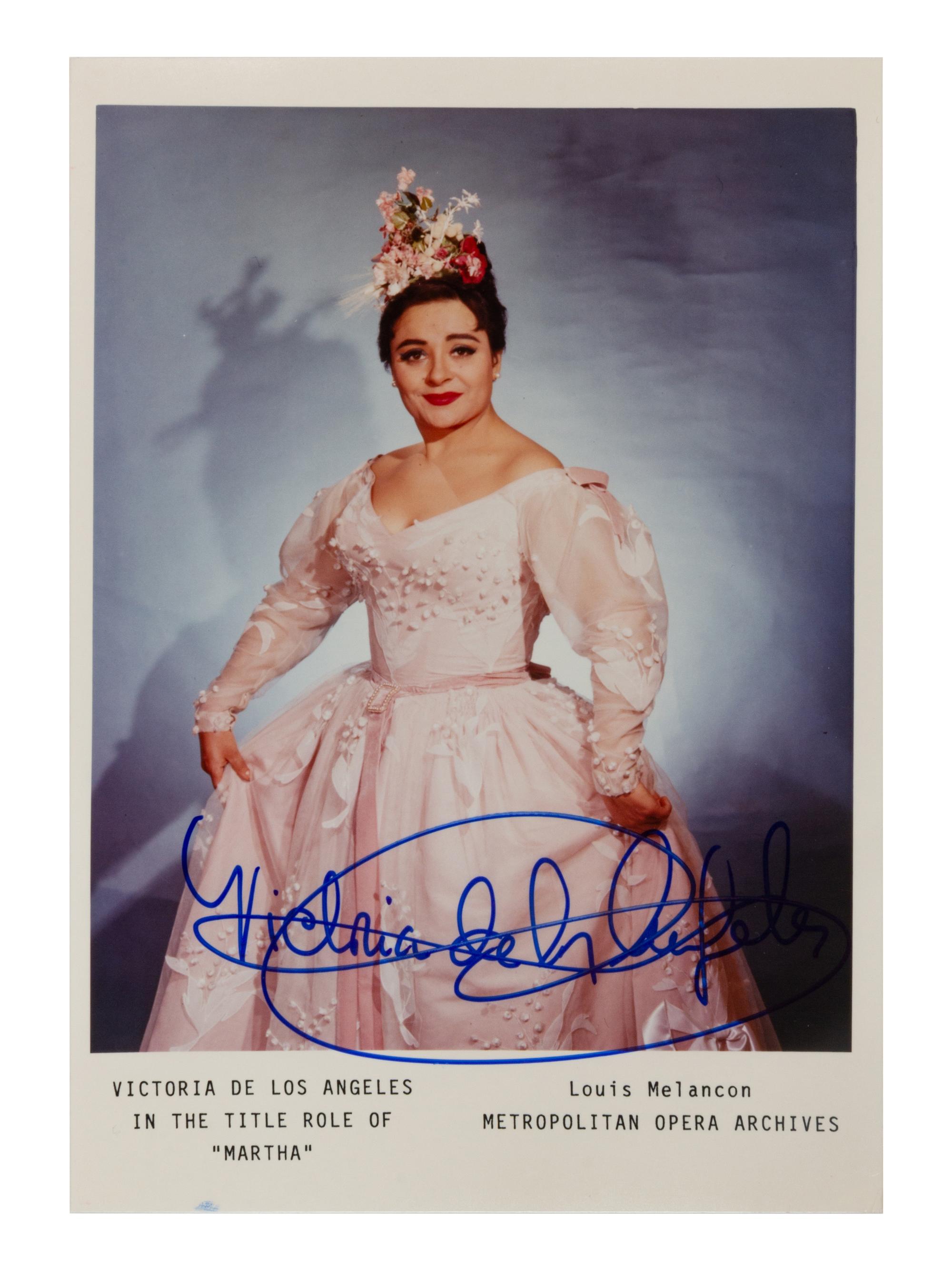 [20TH-CENTURY OPERA SINGERS]. A group of 7 photographs of opera singers from the 1950s-1960s, most signed, comprising images of:
