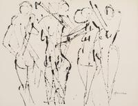 Georgeta-Gigi Aramescu Anderson, (Romanian-American, 1910-1994), A group of 4 works: Two Figures, Five Figures, Four Figures, and Four