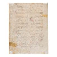 Leaf from a Missal, in Latin, illuminated manuscript on parchment, [France(?) late 13th century].