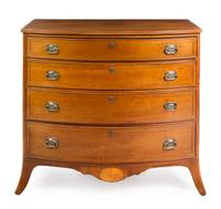 A Hepplewhite Cherry Chest of Drawers Height 36 x width 39 1/2 x depth 21 1/4 inches. — ATTRIBUTED TO NATHANIEL APPLETON, SALEM, MA, CIRCA 1800