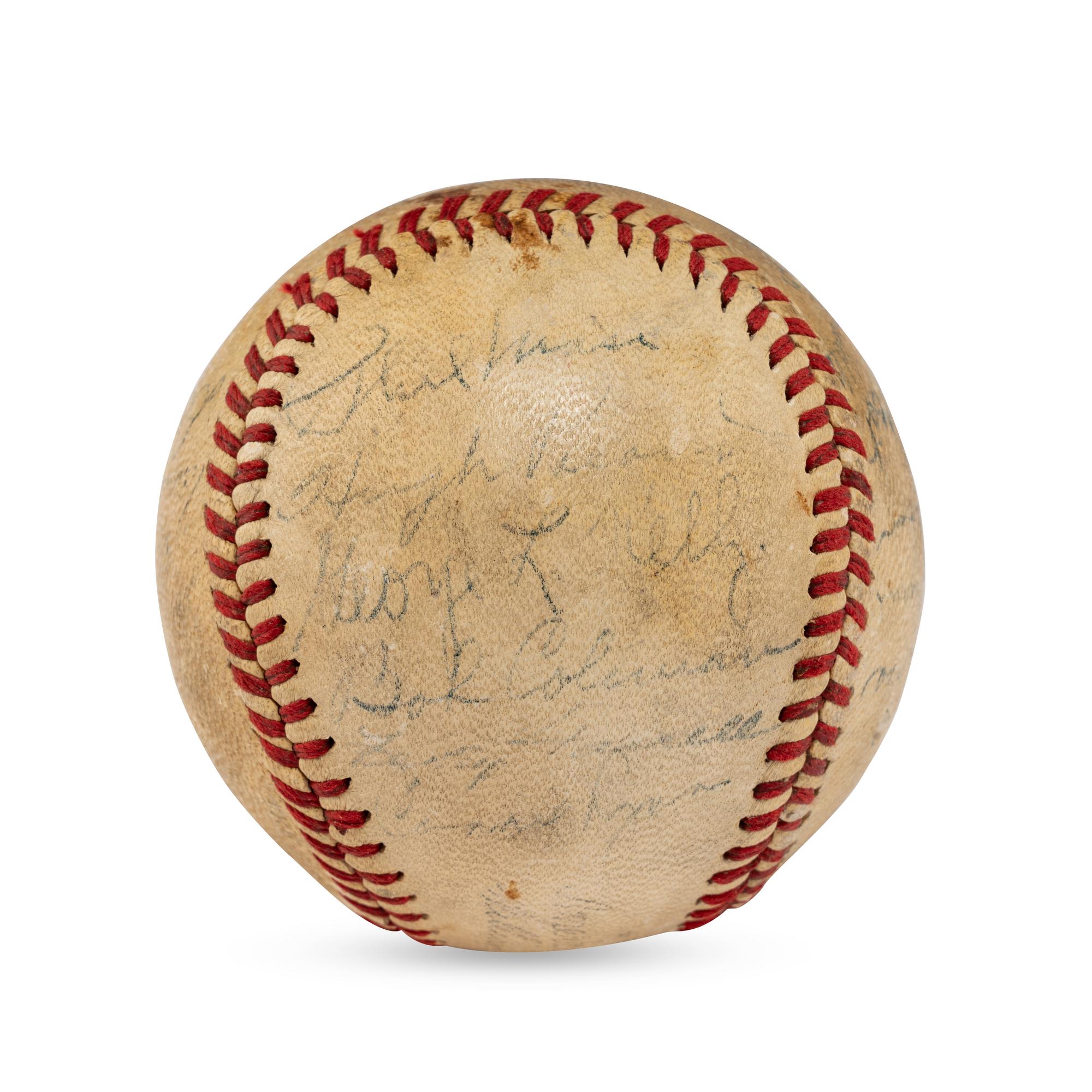 A 1943 Boston Braves Team Signed Autograph Baseball (Beckett Authentication Services Letter of Authenticity)