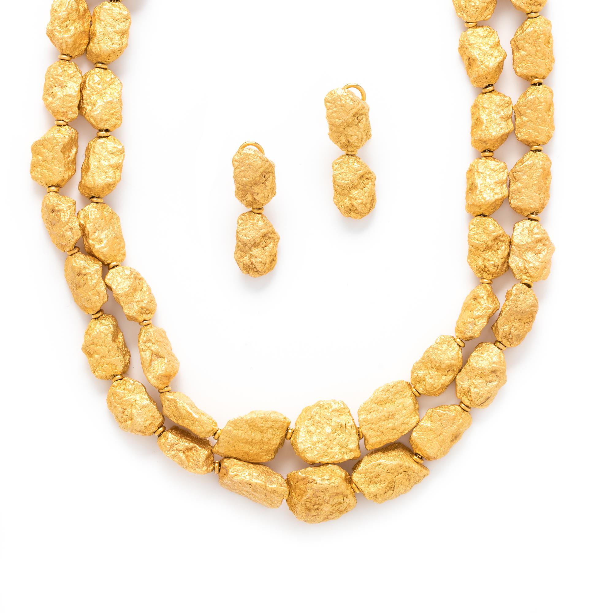 ROBERTO COIN, YELLOW GOLD SET