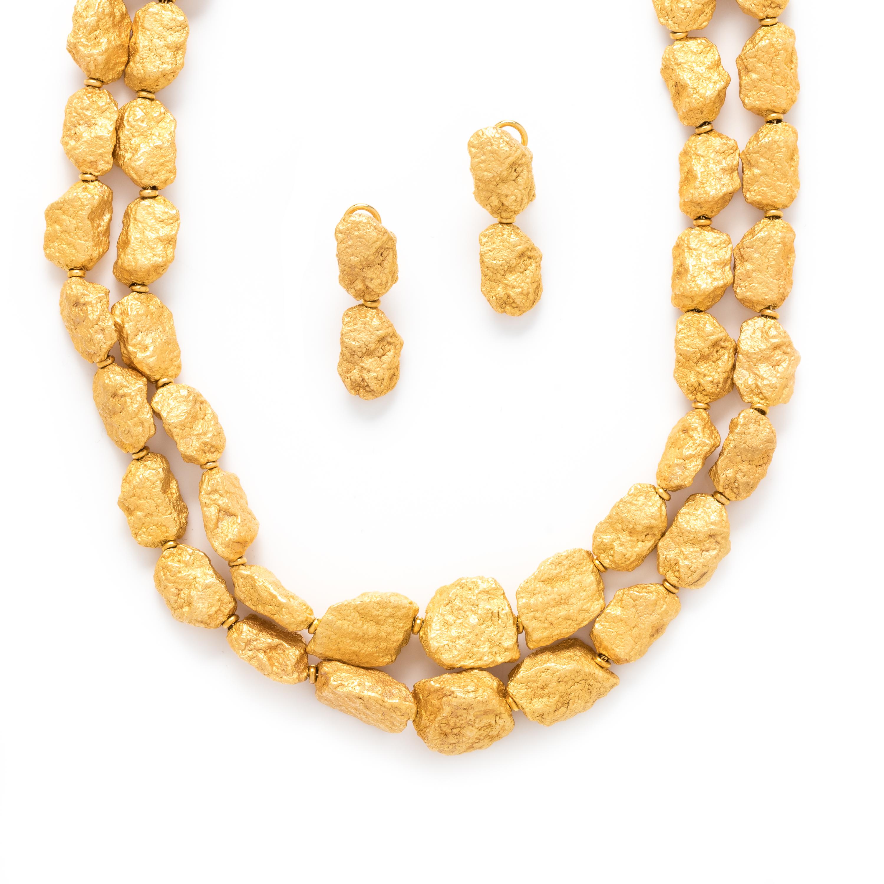 ROBERTO COIN, YELLOW GOLD SET