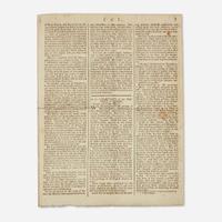 [Americana] [First Continental Congress] (Jay, John, and John Dickinson) Supplement to the Edinburgh Advertiser