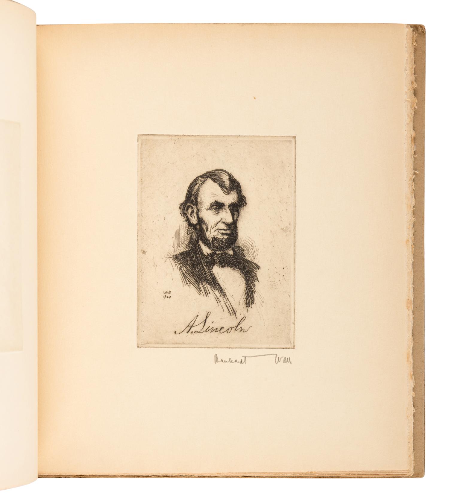 [LINCOLN, Abraham (1809-1865)]. WALL, Bernhardt (1872-1956). The Gettysburg Speech . New York: Bernhardt Wall, 1924.