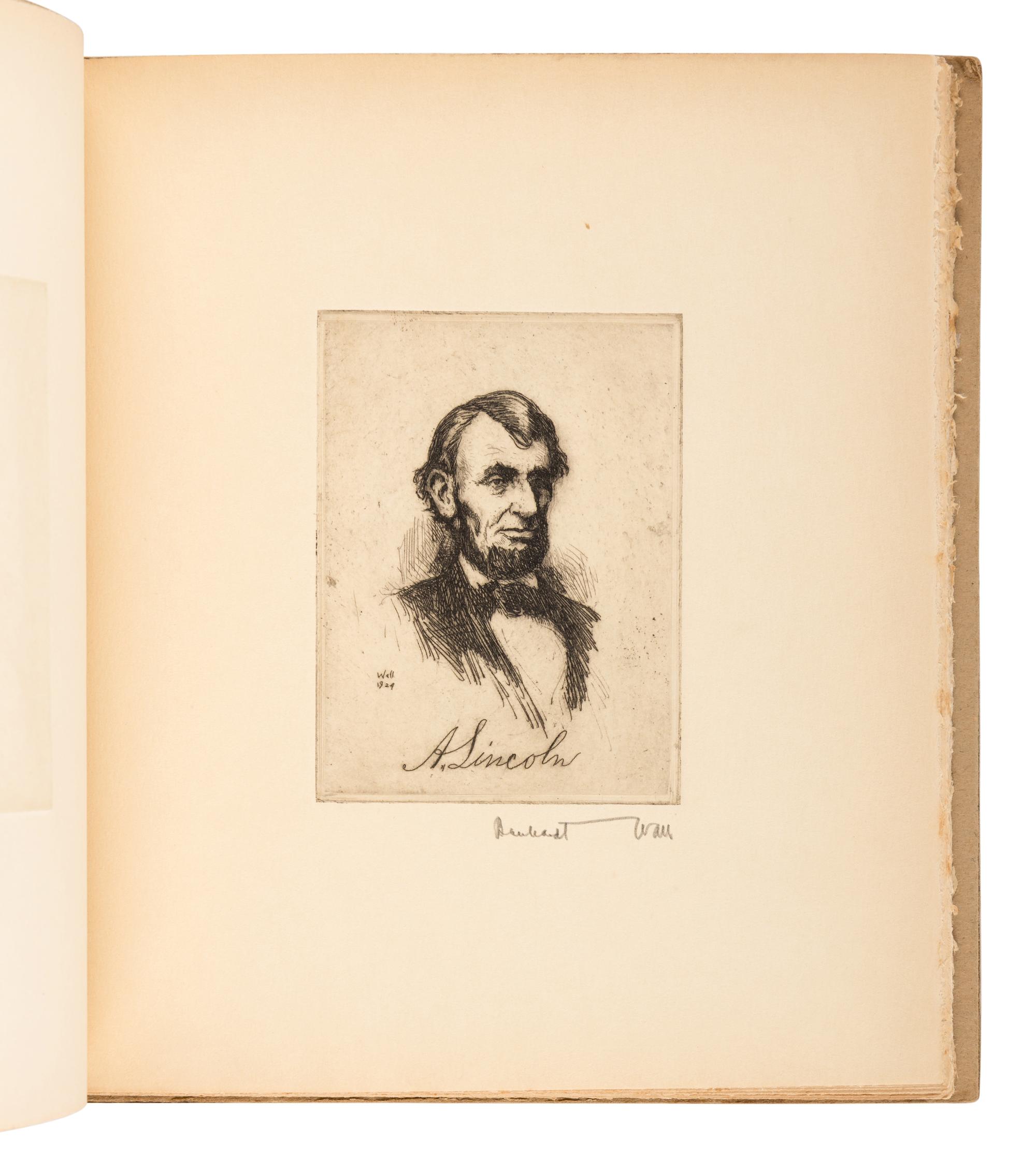 [LINCOLN, Abraham (1809-1865)]. WALL, Bernhardt (1872-1956). The Gettysburg Speech . New York: Bernhardt Wall, 1924.