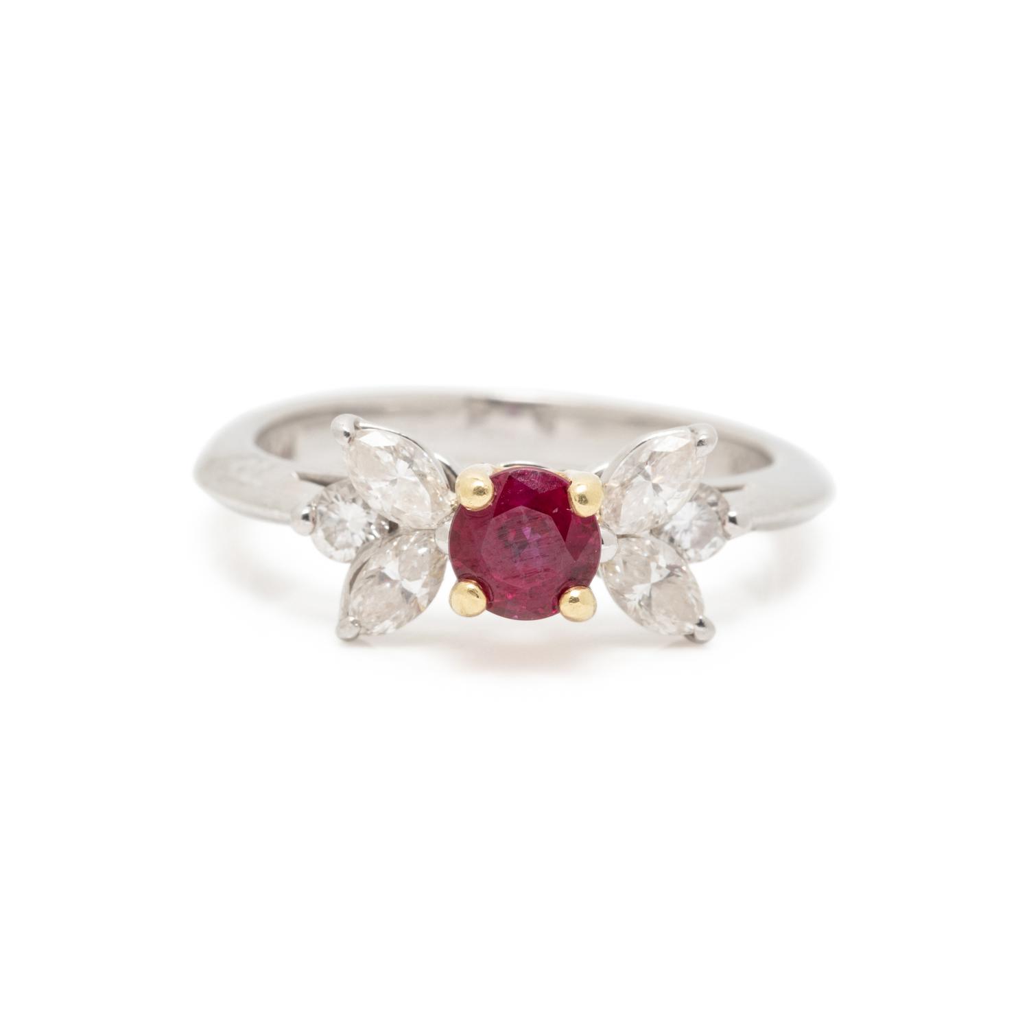 TIFFANY & CO., RUBY AND DIAMOND RING