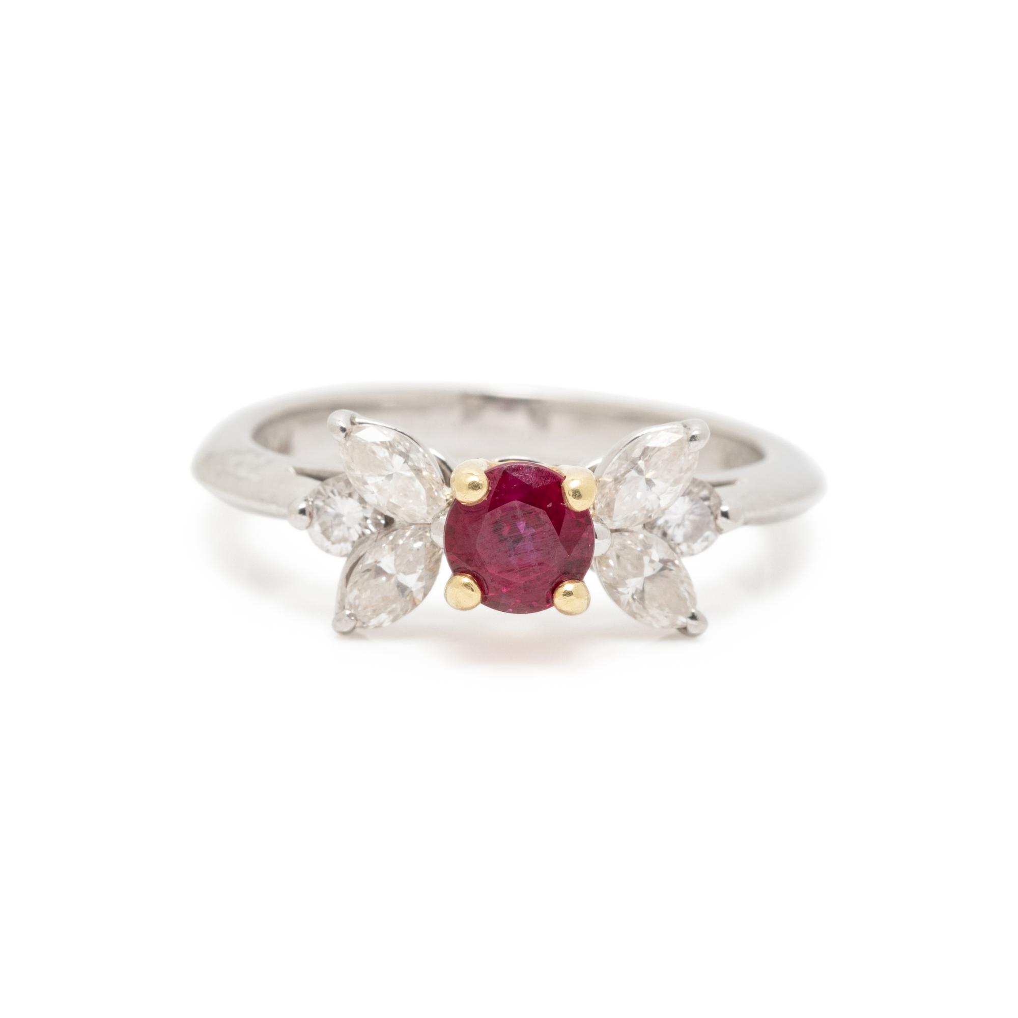 TIFFANY & CO., RUBY AND DIAMOND RING
