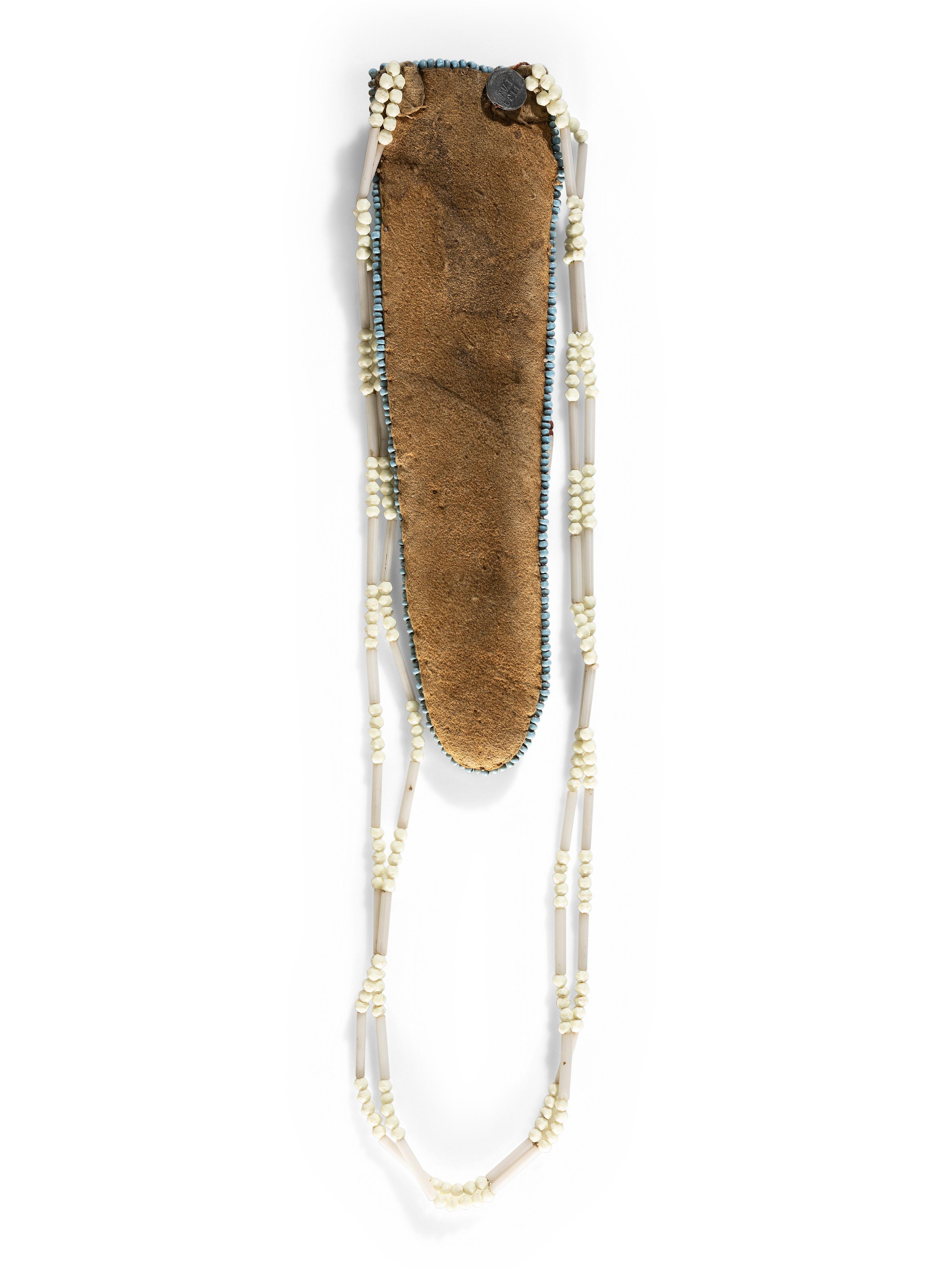 Athabaskan Pony Beaded Hide Neck Knife Sheath