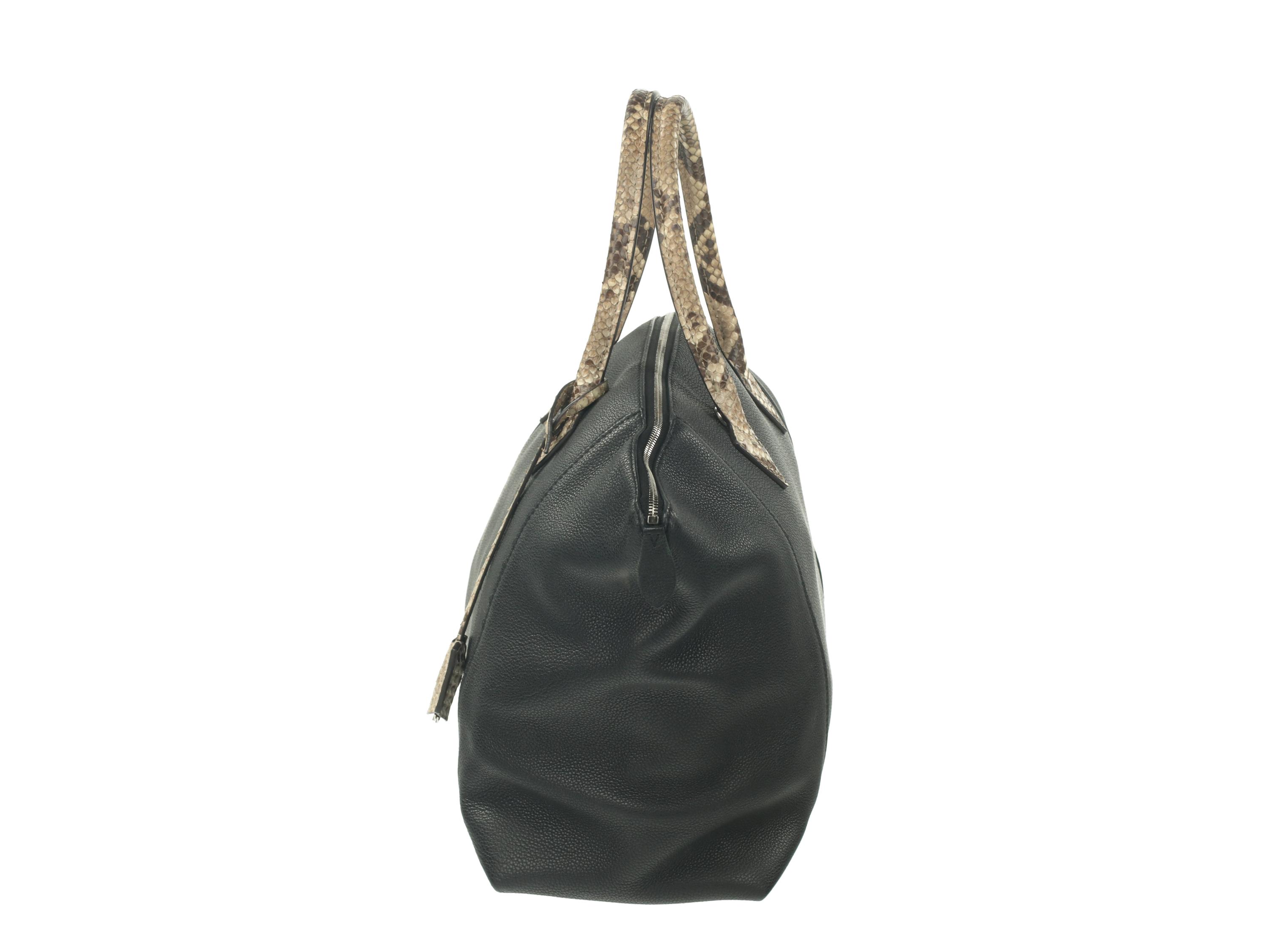 Louis Vuitton Lockit MM Bag with Python Trim