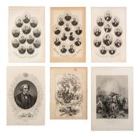 [CIVIL WAR]. A group of engravings presenting scenes and subjects mostly related to enslavement and the Civil War.