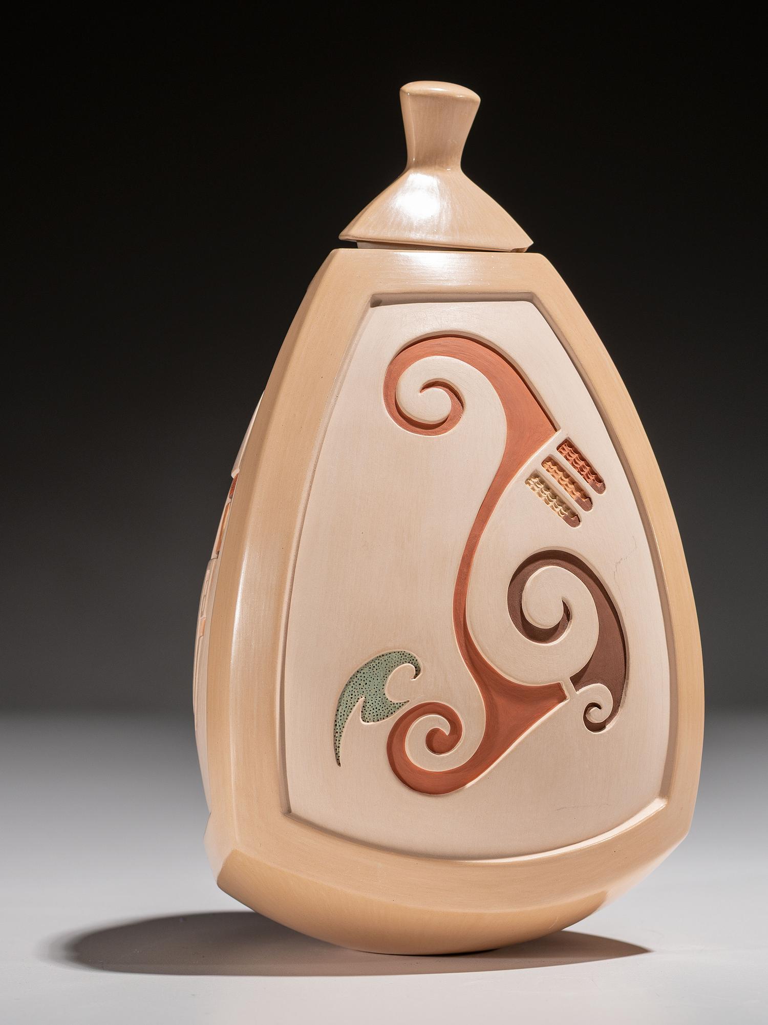 Three-Sided Polychrome Pottery Box
