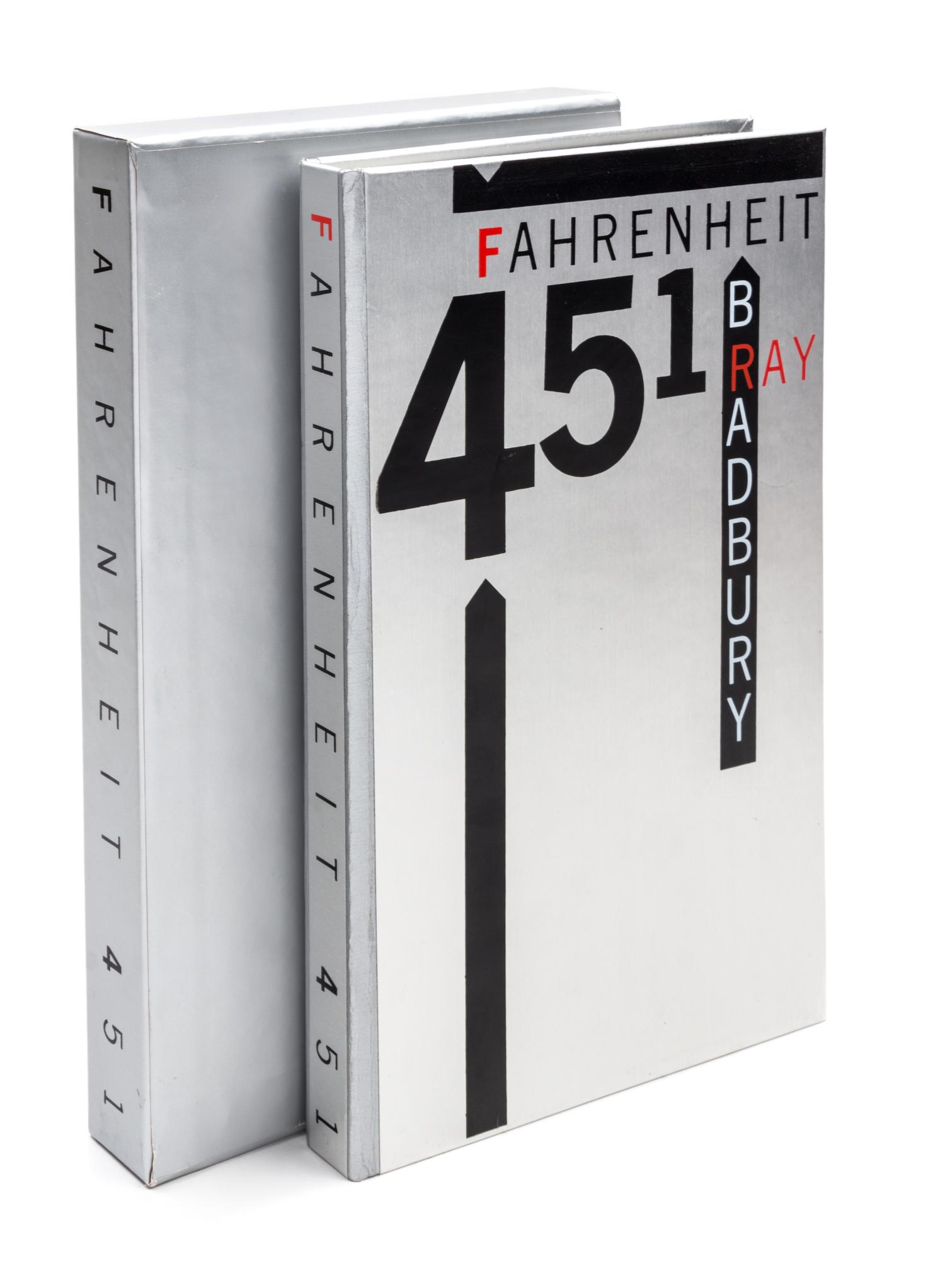 (LEC; MUGNAINI, JOSEPH) BRADBURY, RAY. Fahrenheit 451. Limited Editions Club, 1982. Limited. Signed by both author and illustrator.