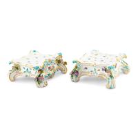 A Pair of Meissen Porcelain Stands